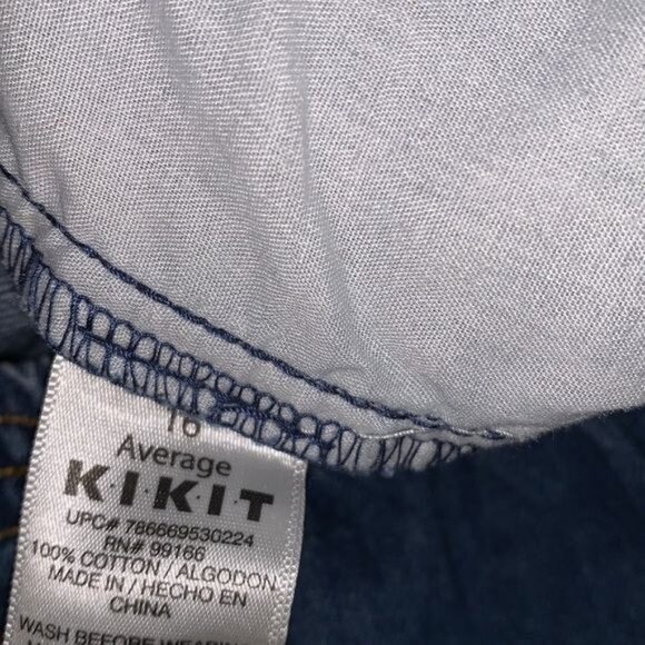 Kikit Womens Average Fit Elastic Waist Denim Jeans 100% Cotton Blue Size XL - Picture 3 of 14